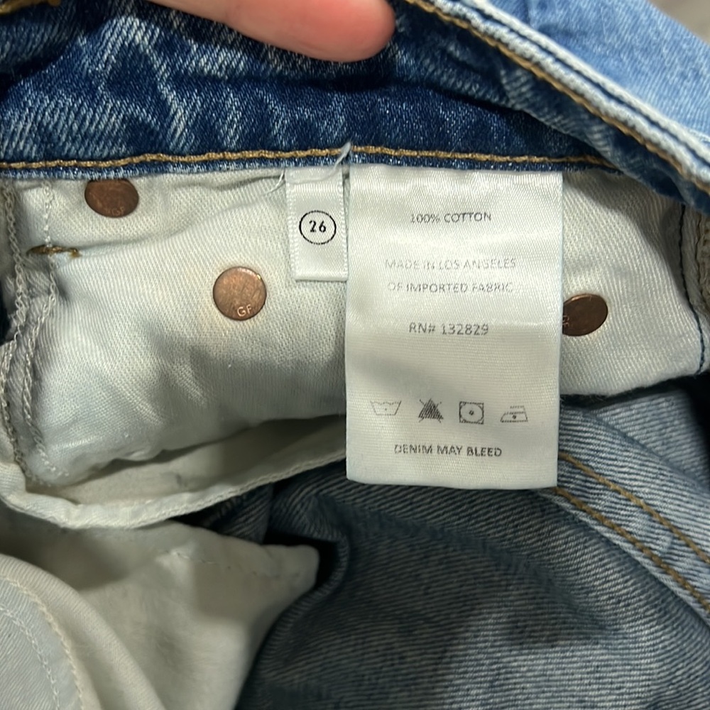GRLFRND Karolina High Rise Straight crop jeans in La Playa SZ 26 - Picture 7 of 11